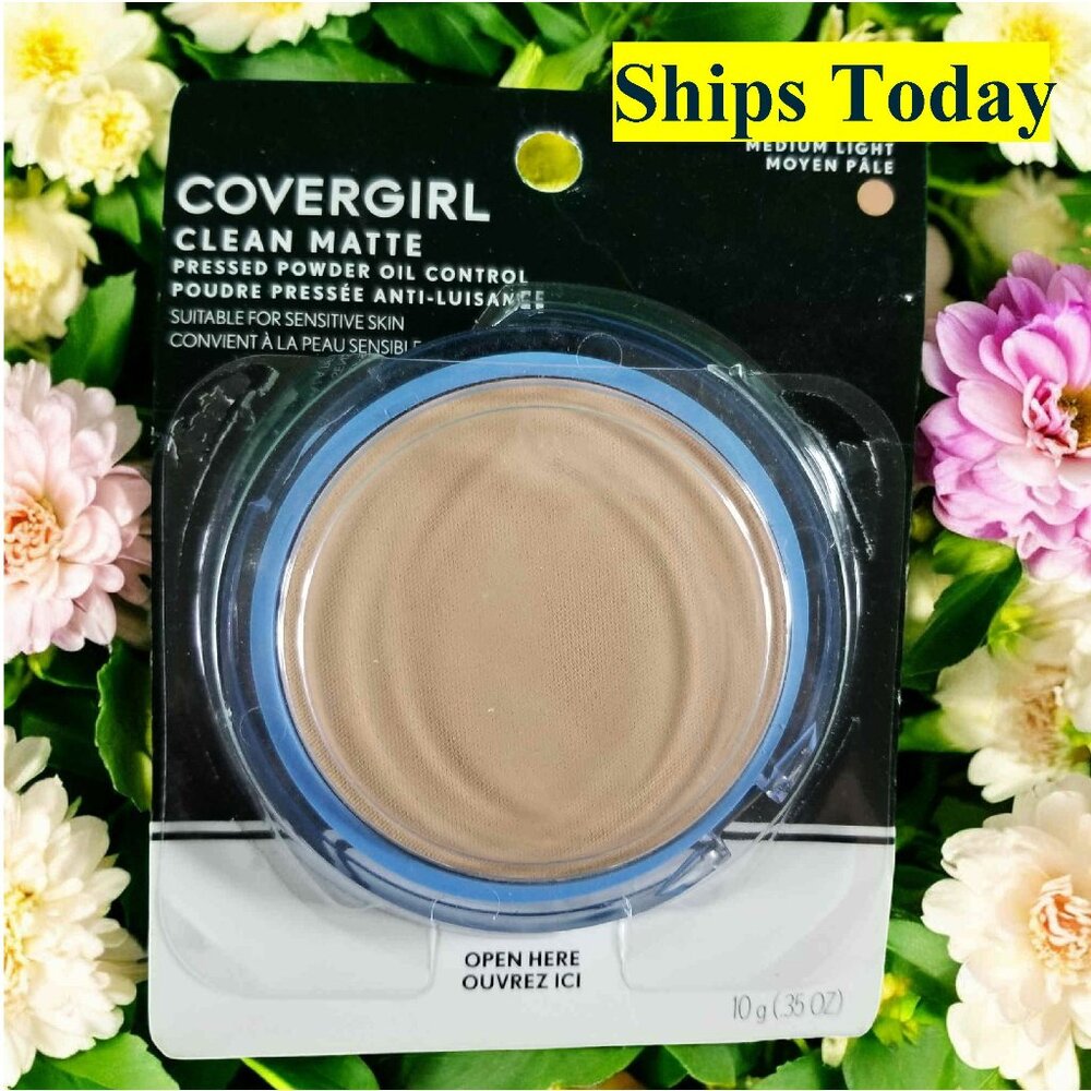 Covergirl Clean Matte Pressed Powder Oil Control Medium Light Moyen Pale 11395